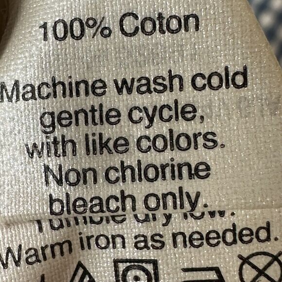 Tailored By J. Crew Shirt Slim Fit Men’s XL Blue Gingham Button Down Long Sleeve - Picture 13 of 13